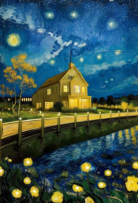 Van Gogh&#39;s Starry Night、Highest quality、Super detailed、masterpiece、Artwork