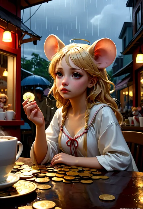 Mucha style , Hallucination, daydream , nightmare , Insane Dream , bokeh , erotica , realistic female mouse , realistic long nose , cafe de oni , Coins, Rubber Bands, and a Reversal of Innocent , Lost Dog and Beat of the Rain , A bad dream of dolls lined u...