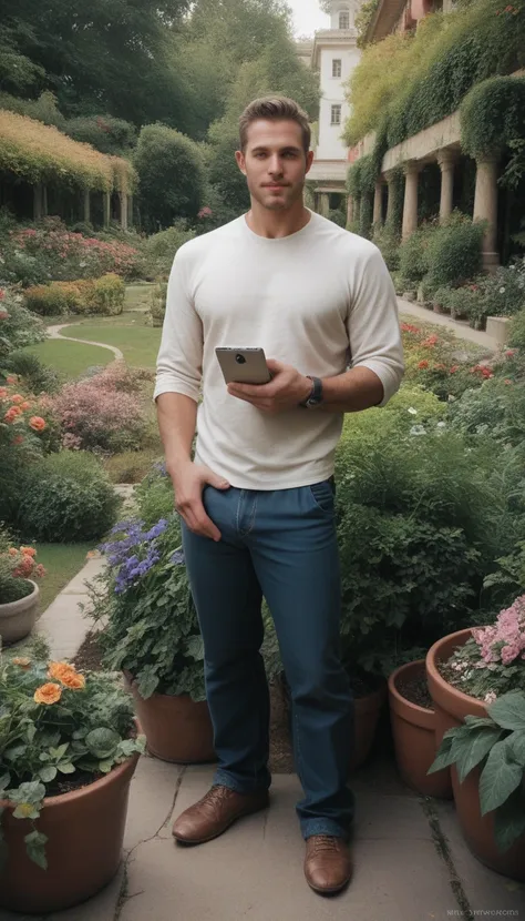 score_9,score_8_up,score_7_up,score_9, score_8_up, score_7_up, source_photo, (photography, realistic:1.4) handsome men ,garden