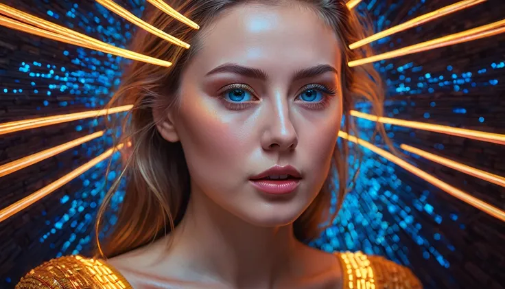 Optical illusion,  art：Brandon Woelfel、 (alex grey:1.07), 夢のようなart, High detail, Digital Painting, complicated, 8k, ((Very detailed)), Cinema Lighting, Dramatic Light, intense, Sharp focus, Highest quality, Hyper Detail.