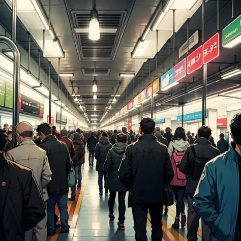 Crowd subway