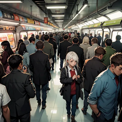 Crowd subway