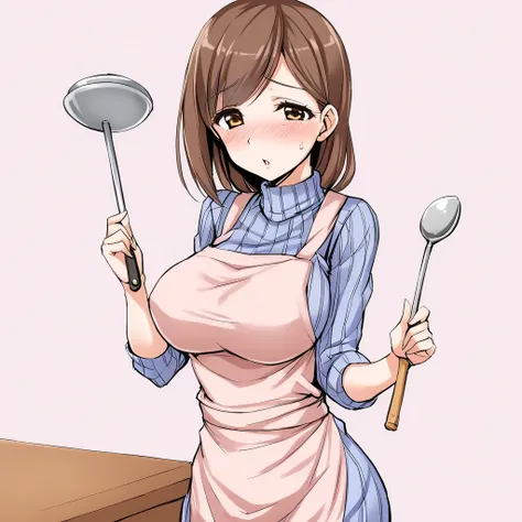 1girl,solo,blush,cowboy shot,zemimama,(ladle:1.1),best quality,