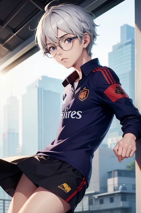 Ren Amamiya Persona,menino anime,soccer uniform, glasses