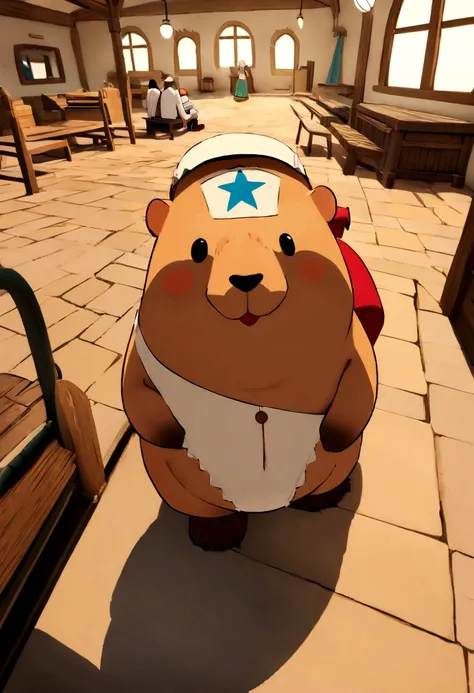 A 3D capybara moved through the town in search of old Manuel., vestido barrera y gorra blanca, reflecting his deep determination. He approached old Manuel, iluminado por una doble luz, en el contexto de un laboratorio.

Pedro was represented in the Disney ...