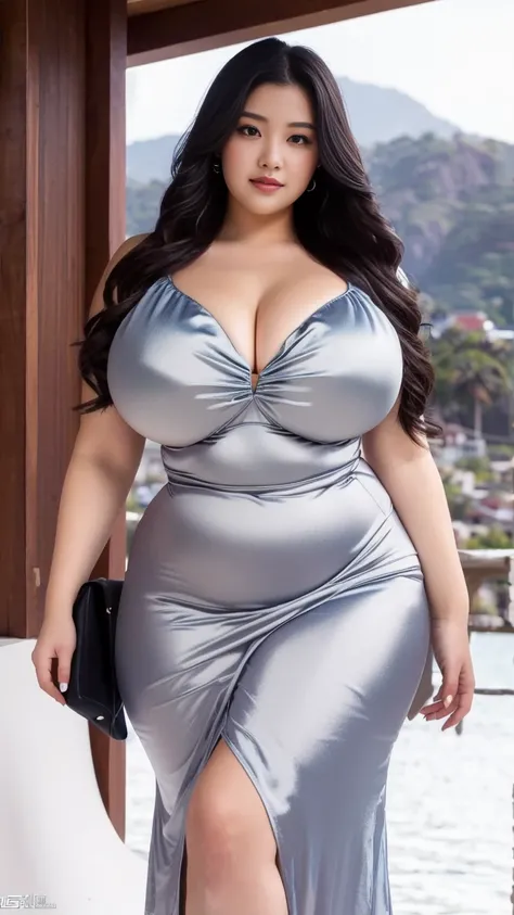 ((best quality)), ((masterpiece)), (detailed), perfect face, araffeTight skirtsShort , thicc, wavy short hair, she has a jiggly fat round belly, bbwchan, wearing tight simple clothes, skinny waist and thick hips, widest hips, her belly is fat and round, so...