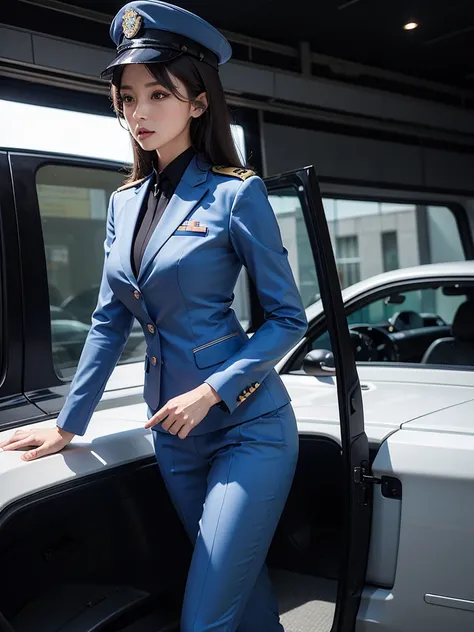 Mature royal sister style stewardess sexy female police captain top ol female slim fit slim professional suit