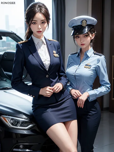 Mature royal sister style stewardess sexy female police captain top ol female slim fit slim professional suit