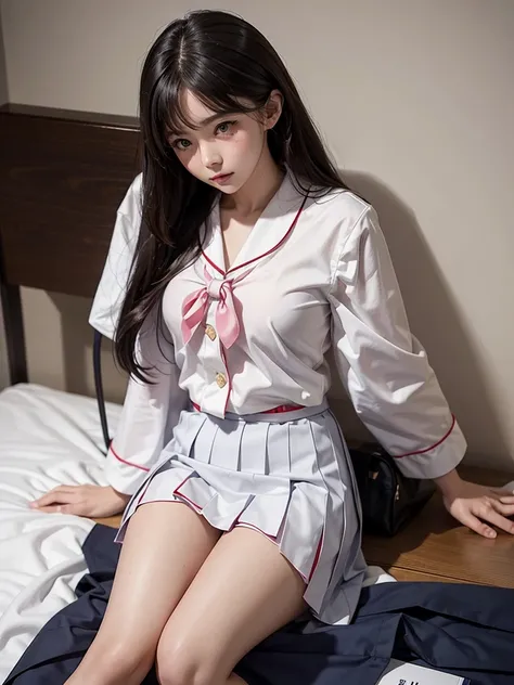 Pure desire Japanese bow school girl pleated skirt jk sexy sailor student emotional pajamas suit female jk fun