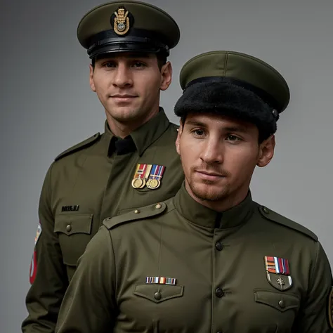 Messi con uniforme militar de la Alemania 