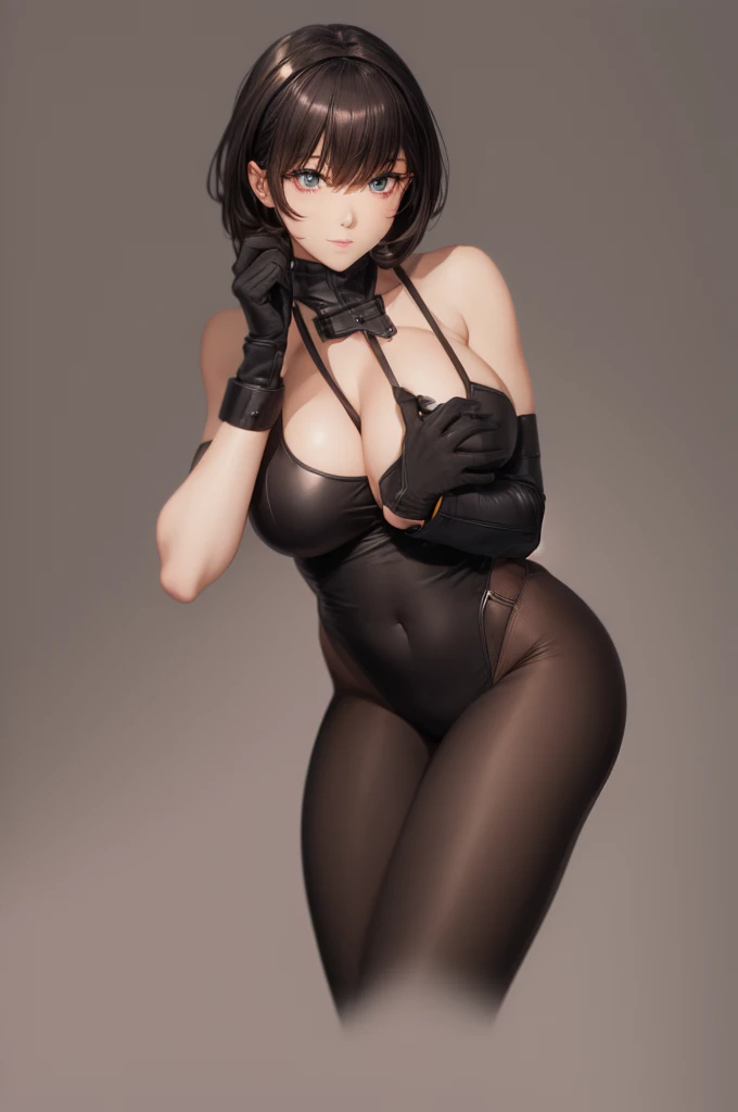 1girl,solo focus , bodysuit, glove,gigantic breasts,