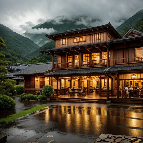 


Title: Raindrop Café

Nestled in the heart of a quaint Japanese village, Raindrop Café stands as a cozy refuge amidst the misty, rain-soaked scenery. The café, with its traditional wooden architecture, glows warmly against the backdrop of the rainy seas...