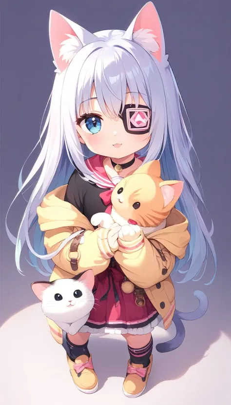 score_9, score_8_up, score_7_up, detailed, rating safe, absurdity, full body, cat, cute, looking at viewer, eyepatch,