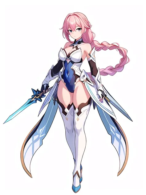 (((best quality))) , ((full body)), an adult female, (((white background))), variety of hairstyles, variety of design, gauntlets...