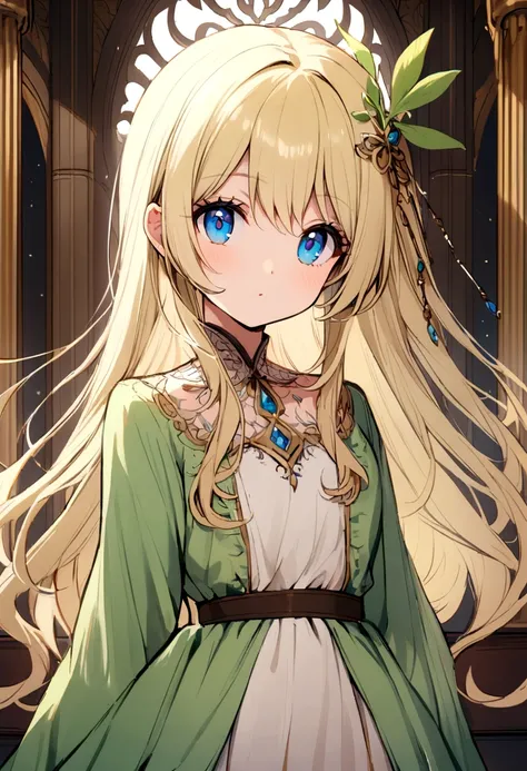 tina sprout, long hair, blonde hair, hair ornament, blue eyes,