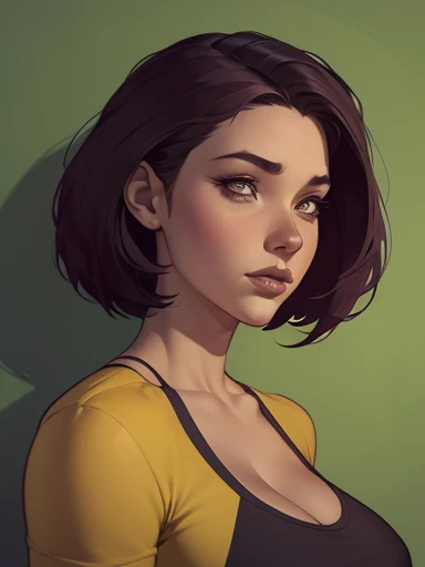 um desenho de uma mulher de jeans e blusa amarela, Estilo de arte de Charlie Bowater, arte do personagem Charlie Bowater, estilo artgerm, retrato de personagem de corpo inteiro, artgerm e lois van baarle, estilo de charlie bowater, retrato de corpo inteiro...