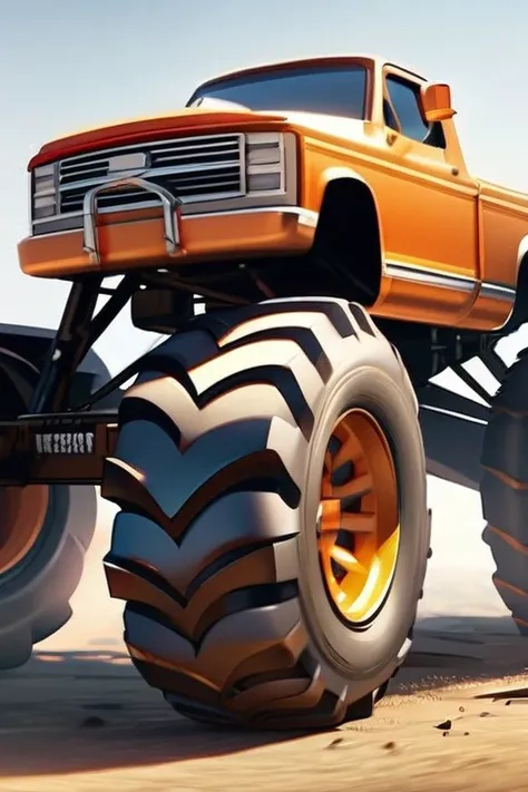 ((Best quality)), ((masterpiece)), (detailed), monster truck