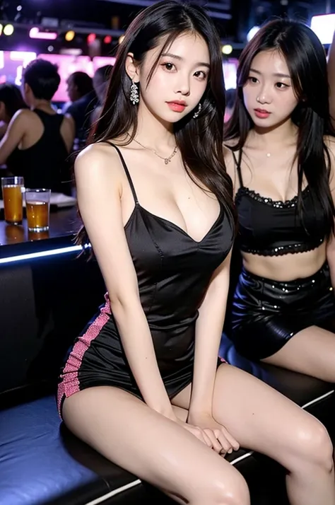 Girls and friends, nightclubs, dresses, sexy