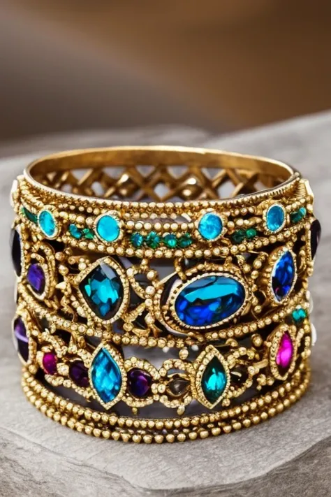 A lot of marvelous jewels, no models, only big jewels, as a treasure, mixed, colourful, lovely, nordic style