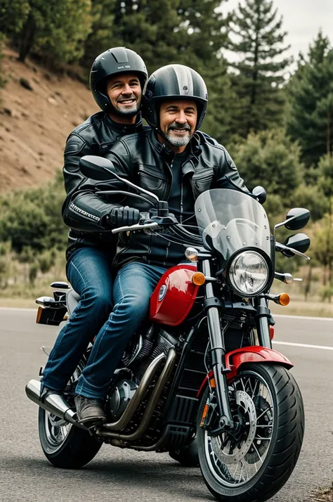 Happy motorcyclist father&#39;s day
