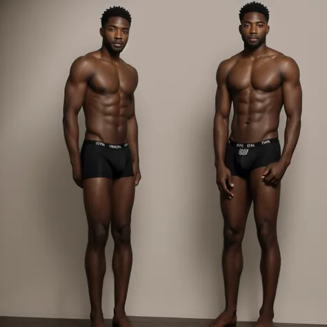 black man wearing underwear