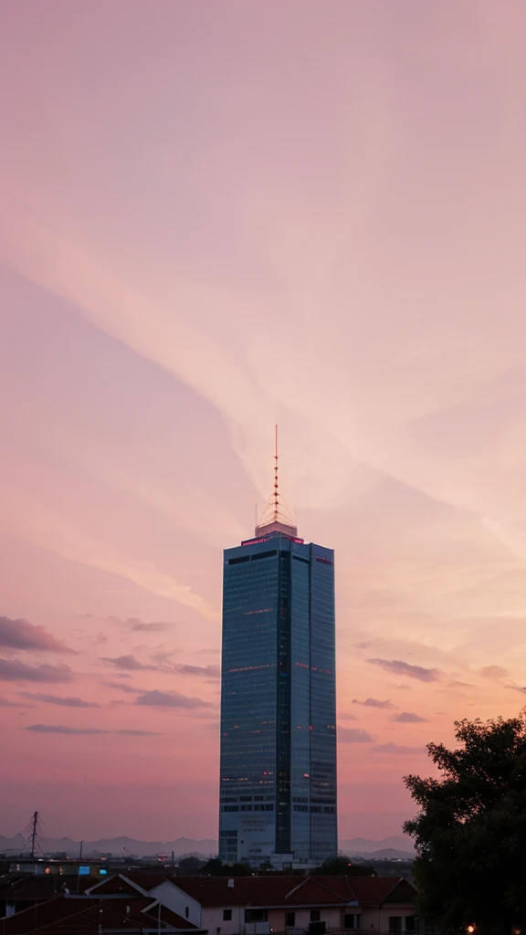 Beautiful light pink sky 