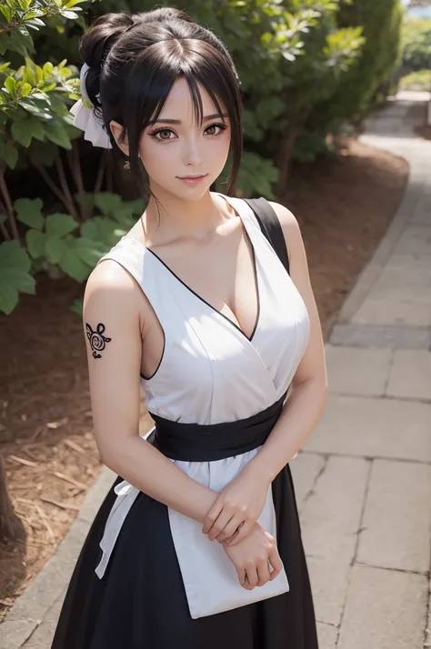 Tenten vestida de maid no estilo do manga e anime Naruto Shippuden