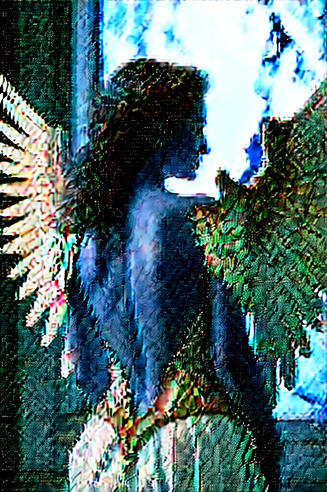  Frau von Hinten, Broken angel wings, Photorealistisch Meisterwerk, (best quality), (absurd quality), high resolution, 32K, (Fotorealistisch:1.4),