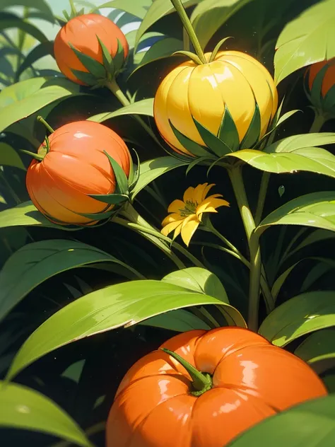 plantas verdes, detallado, bosque, Flora verde, Flores rojas, flores naranjas, Flores amarillas, flores verdes, Flores azules, Flores moradas, Flores rosadas