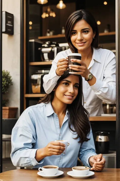 A Curillo having coffee 