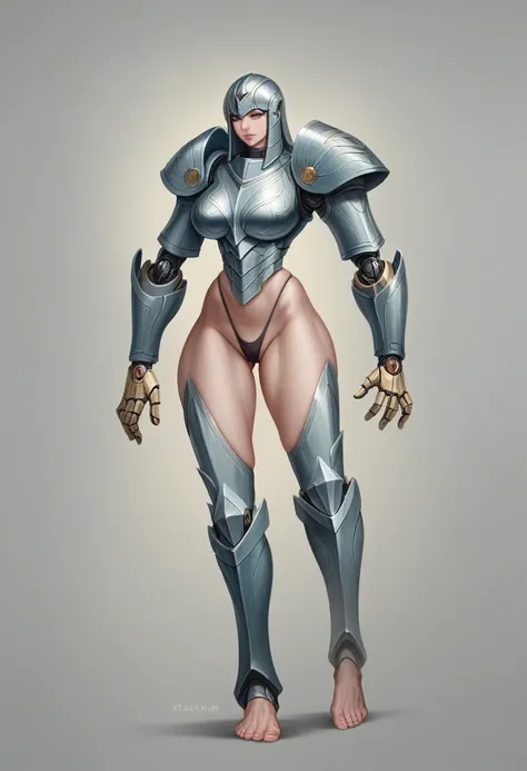 (8K, best quality: 1.2), (masterpiece: 1.37), (photo, realism: 1.37), (Ultra-high resolution), full-body shot, Perfect female body,Woman body defined thick thighs cybernetic body parts, raw picture, 8K, Extremely detailed, Walking posture, 正面photo, Slow Mo...