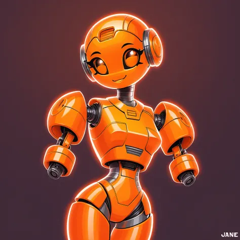 I, Robot... You, Jane in Alloy orange aesthetic art style