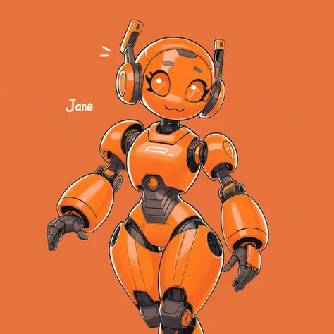 I, Robot... You, Jane in Alloy orange aesthetic art style