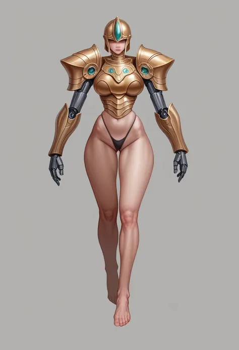 (8K, best quality: 1.2), (masterpiece: 1.37), (photo, realism: 1.37), (Ultra-high resolution), full-body shot, Perfect female body,Woman body defined thick thighs cybernetic body parts, raw picture, 8K, Extremely detailed, Walking posture, 正面photo, Slow Mo...