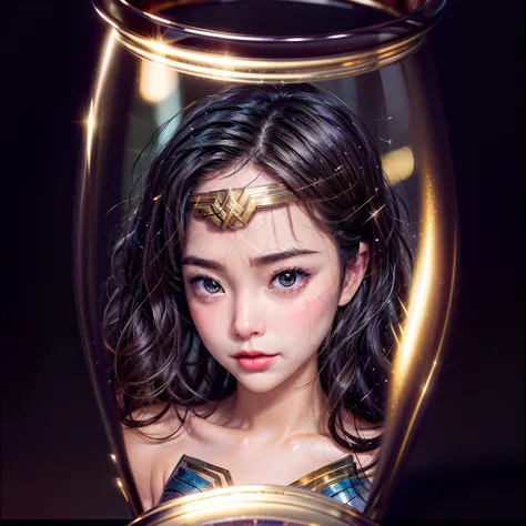 High-level, 8K Masterpiece TopQuality, Ultra-detailed CG, Absurd detailed wallpaper, PerfectLighting, Extremely detailed (((Personifying " Sexy Wonder Woman " as a KAWAII Girl))), Characteristic Items, aesthetic LifeLike Rendering, MysticSight, 
Haze Tynda...