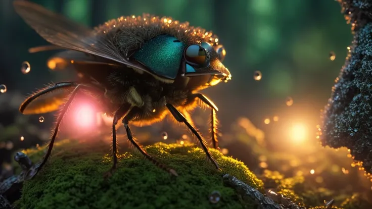 (arte de Alessio Albi:1.5),
extreme close-up of a fly agaric growing on an old mossy, dead skull in a dark forest surrounded by large trees, vagalumes, shiny particles, escondido da vista de todos,
Film grain, fotografia altamente detalhada, (cores suaves,...