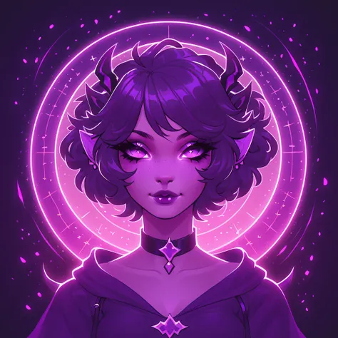 Prophecy Girl in Amaranth Purple aesthetic art style