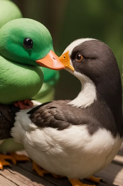 Imagem de um pato com rabo