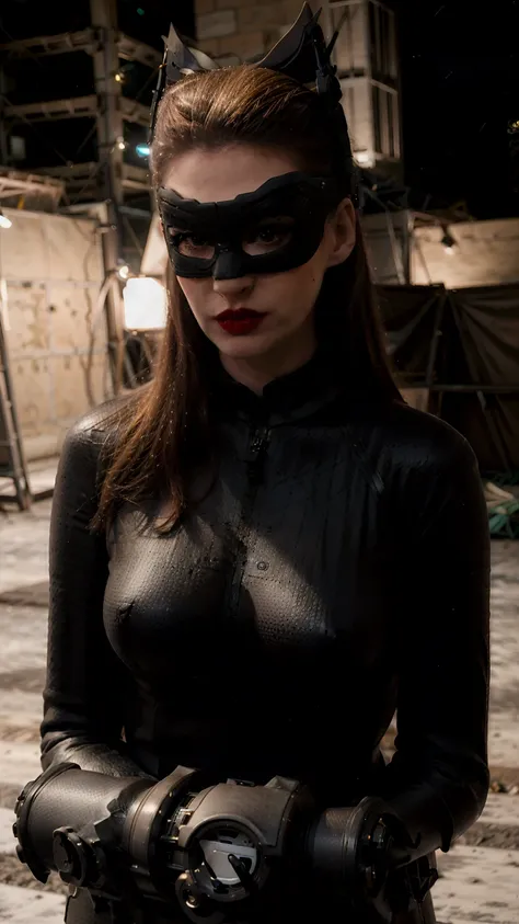 (masterpiece), (best quality), (solo character), (epiCReaLife), (young woman), (European Model), (catwoman costume), (catwoman helmet), (goggle), (black hair),animal ears,boots,choker,cat ears, collar bell, (black latex bodysuit) ,goggles, neck bell black,...