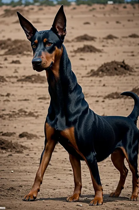 Perro Doberman en la guerra