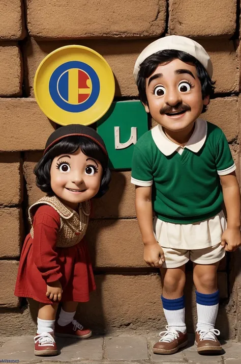 Crear logo con la palabra momentos m Morales del chavo 
