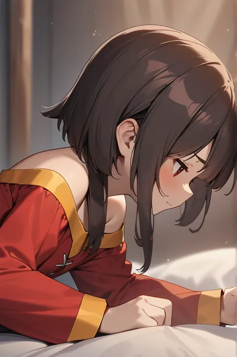 ((Best quality)), ((masterpiece)), (detailed), Naked Megumin, jerking off