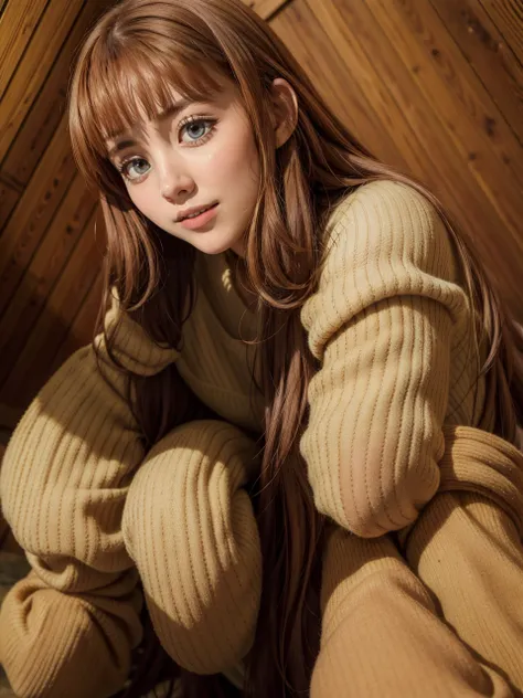 raphtalia long brown hair, hermoso rostro, sonrisa ligera, ojos rojizos, cola, (obra maestra:1.2), mejor calidad, absurdos, extr...