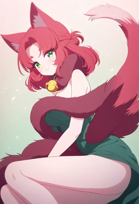 A stunning cat girl with an irresistible allure, her beauty enhanced by her vibrant red hair that cascades down her back in soft, gentle waves. Her striking emerald green eyes are framed by long, thick eyelashes, and her porcelain skin seems to glow in the...