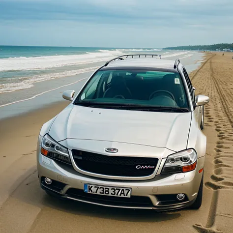 A car parked on beach 