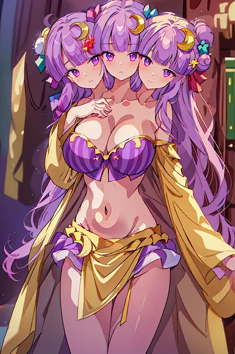 (masterpiece, best quality), best quality, (ultra-detailed), (3heads:1.5), 1girl, (patchouli knowledge:1.3), masterpiece, best quality, (high quality), (high resolution), (best quality:1.5, highres, UHD), highres, absurdo, ultra detail, ultra quality, ultr...