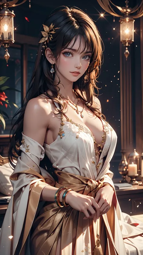 Highest quality, masterpiece, expensive_resolution, One girl, hair ornaments, necklace, jewelry, Beautiful Face, On the body, Tyndall effect, photograph リアル, Dark studio, Rim Light, Two-tone lighting, (expensive detailed skin:1.2), 8K Ultra HD, Digital SLR...