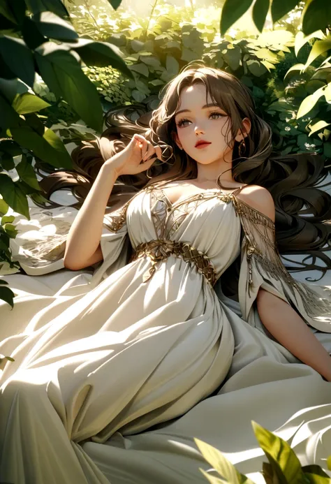 Imagine an influencer lying on a picnic, engulfed in the charm of nature. She radiates charm in a flowing, bohemian chic dress, exuding effortless elegance