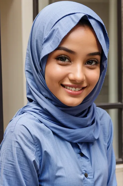 Smiling girl with hijab 