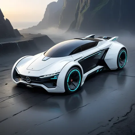 a futuristic concept art of a drone car